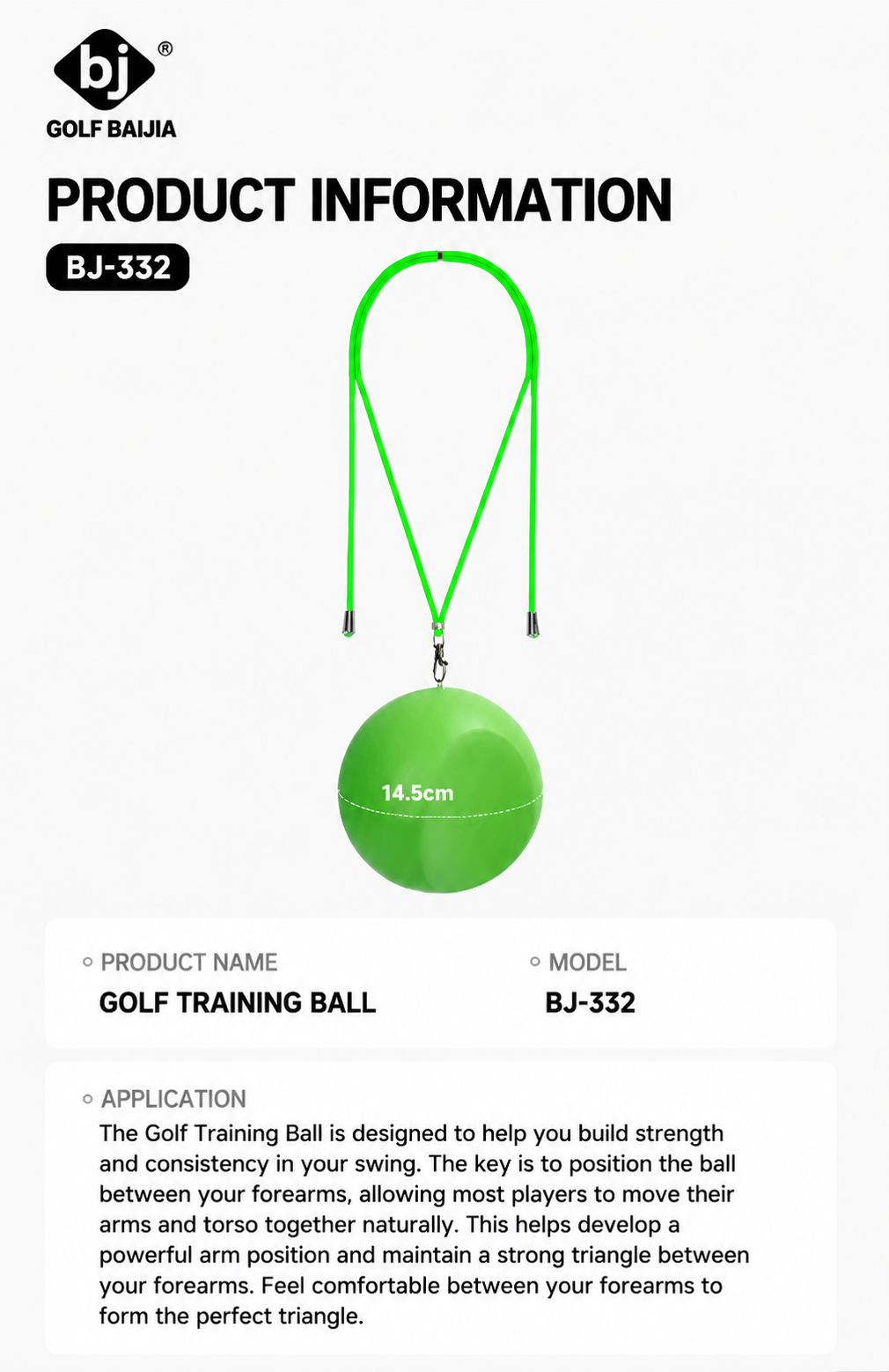 Golf Arm Connection Trainer training detail
